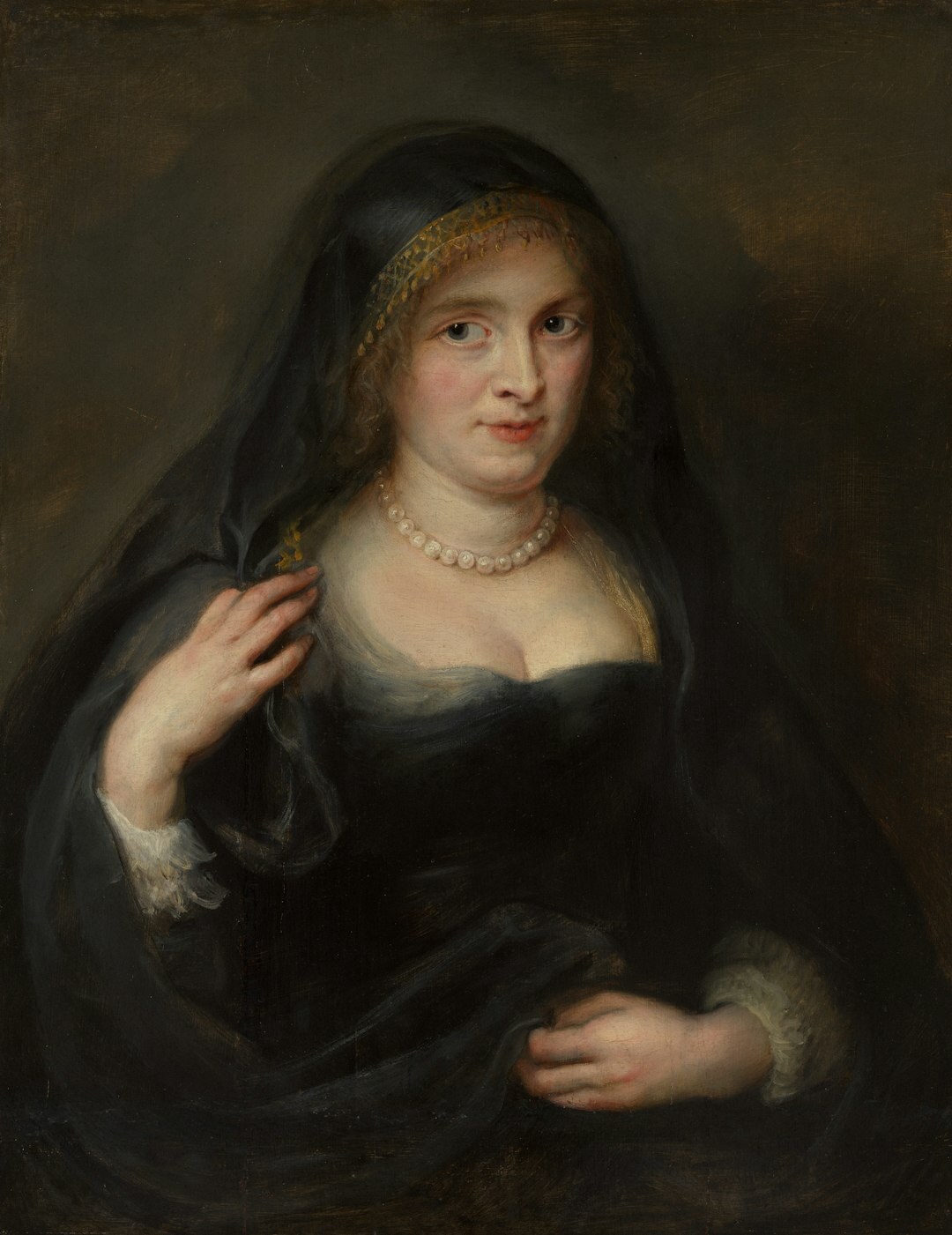 Studio portrait of a Flemish woman communications lead