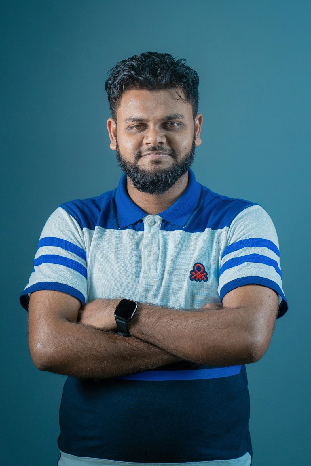 Studio portrait of a Walloon man logistics coordinator
